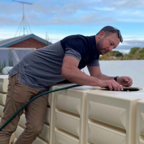 Filling Rainwater Tank Easy Access Water Tank Australia
