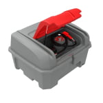 Polymaster 400 Litre Bunded Diesel Cube Ute Fuel Tank Pack Pump Trade Farm Engineer Civil Construction 4WD 4X4 open Lid